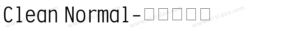 Clean Normal字体转换
